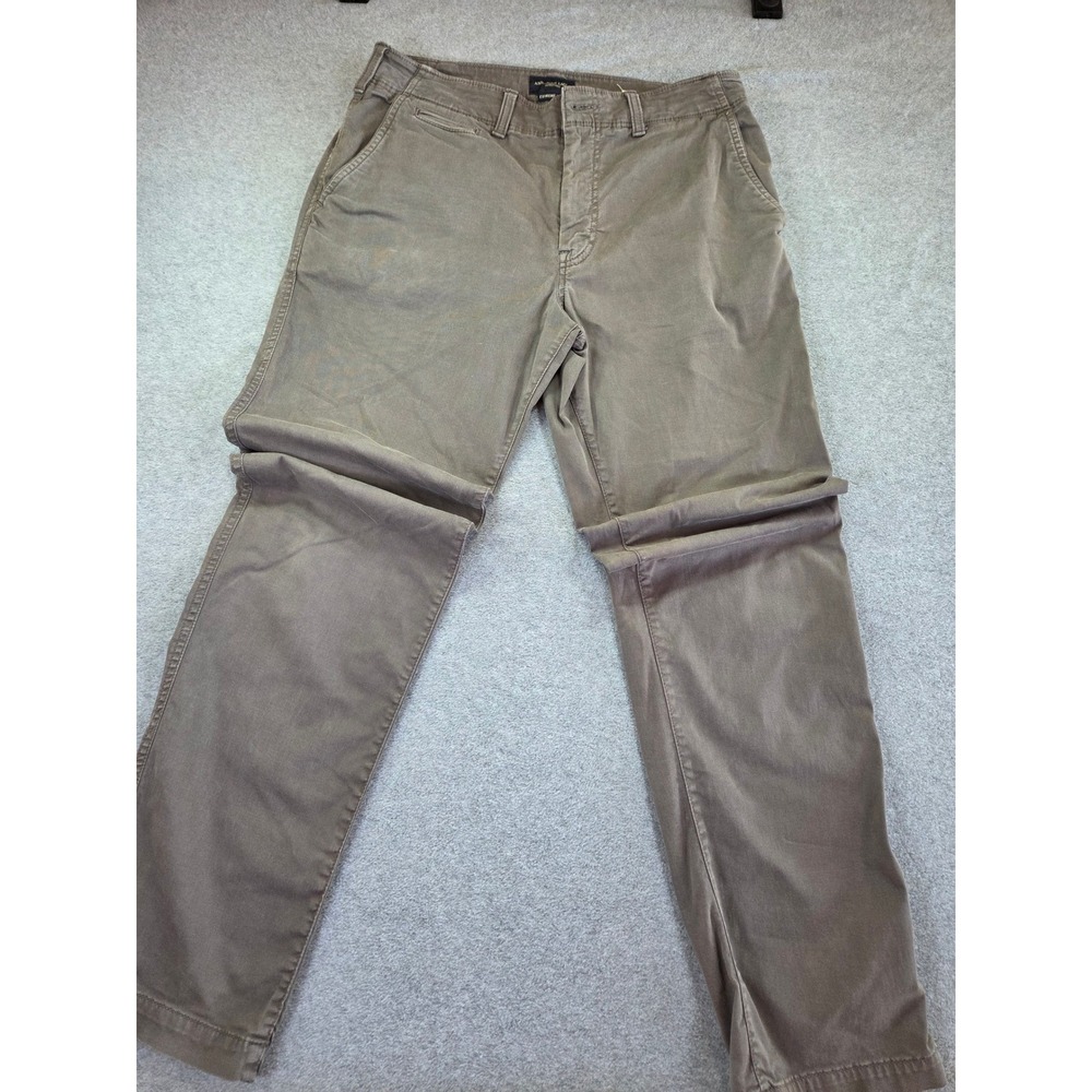 American Eagle Mens Original Straight Extreme Flex Chino Pants 33x34 Brown